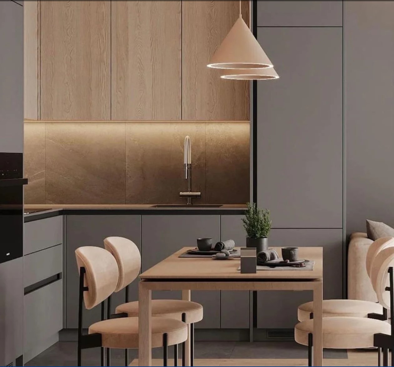 Utensils and Glove on Table